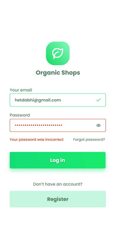 Invalid Password